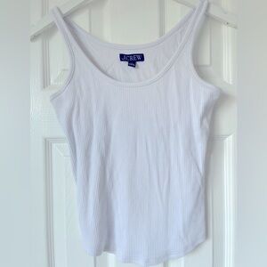 J. Crew Vintage rib shelf-bra tank top Size Small White
